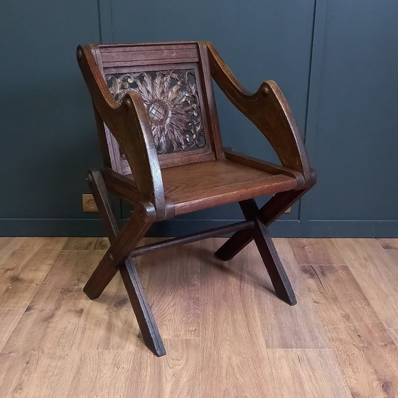 Image 1 of Antieke Glastonbury Priesterstoel