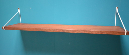 String plank in eiken met witte string beugel