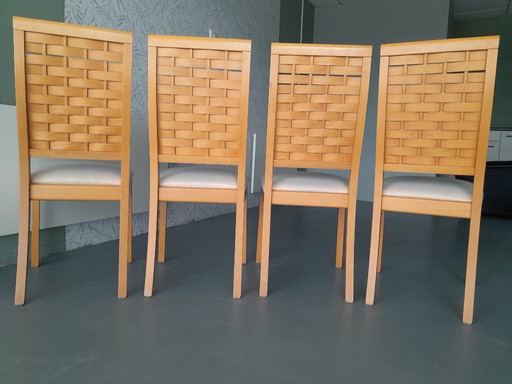 4x new to upholster calligaris designer chairs