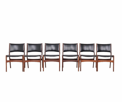 Erik Buch Teakholz Esszimmerstühle Modell 86