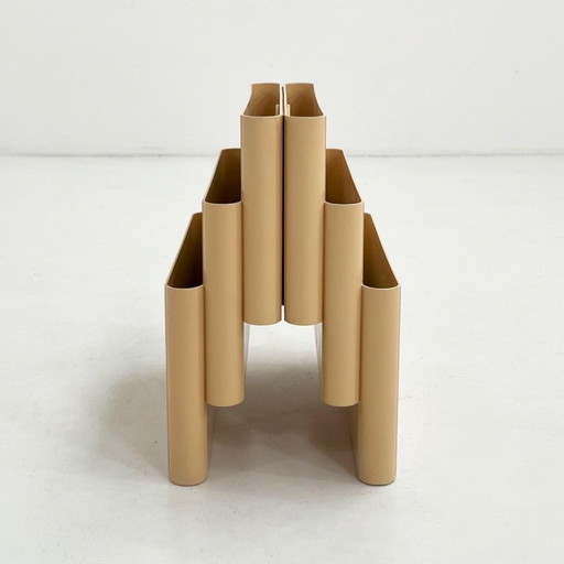 Portariviste color crema di Giotto Stoppino per Kartell, anni '70