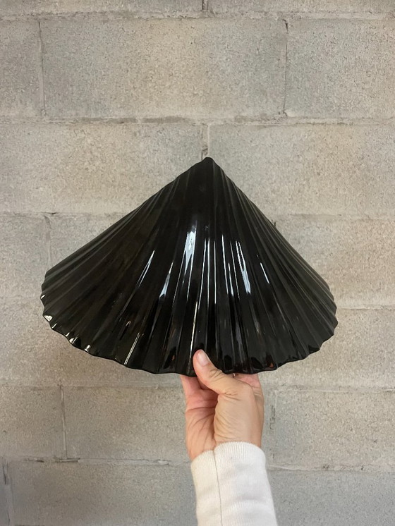 Image 1 of 2 lampade da parete vintage a conchiglia blu