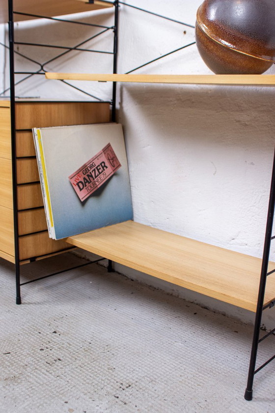 Image 1 of Vintage WHB String boekenkast, dressoir, kast, midden van de 20e eeuw