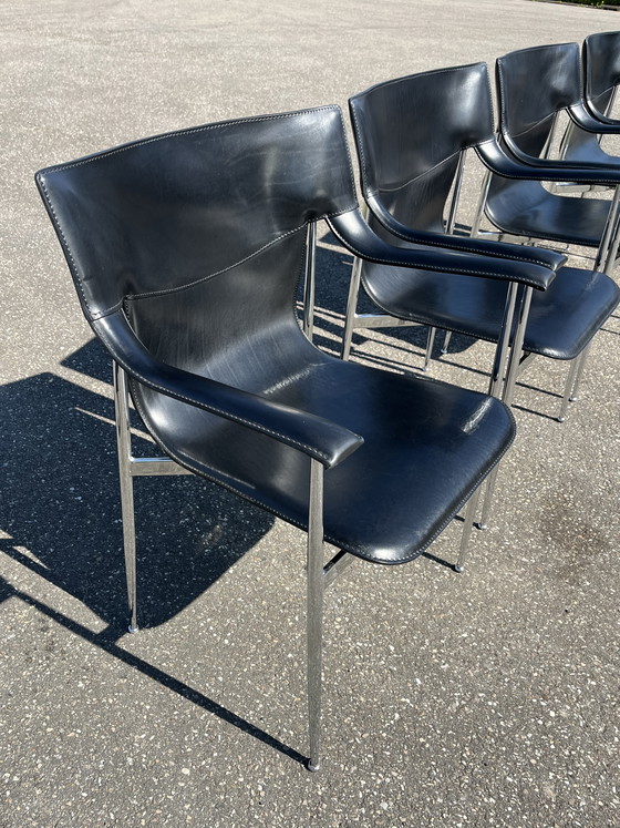 Image 1 of Set van 4 stoelen Fasem Italië, ontwerp Giancarlo Vegni & Gianfranco Gualtierotti