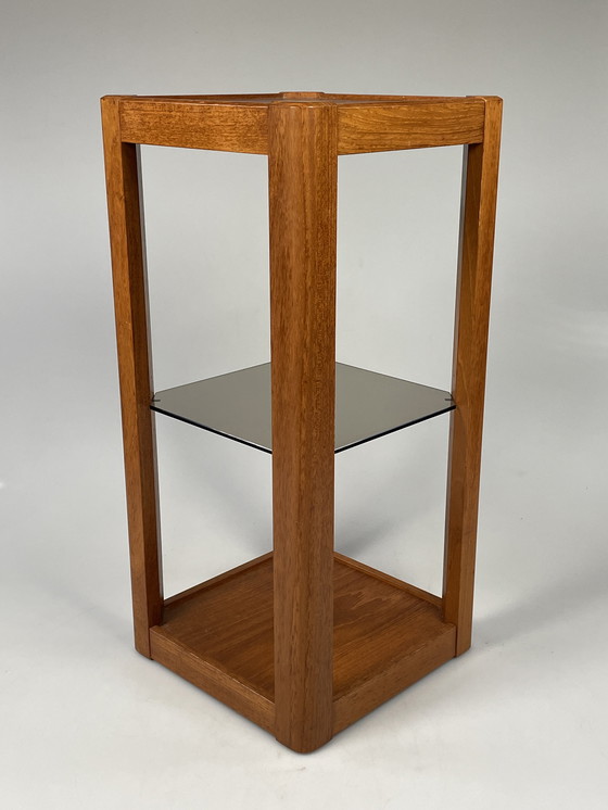 Image 1 of Vintage Pilaar / Etagère / Plantenstaander, Uldum Mobler, Denemarken 1970's