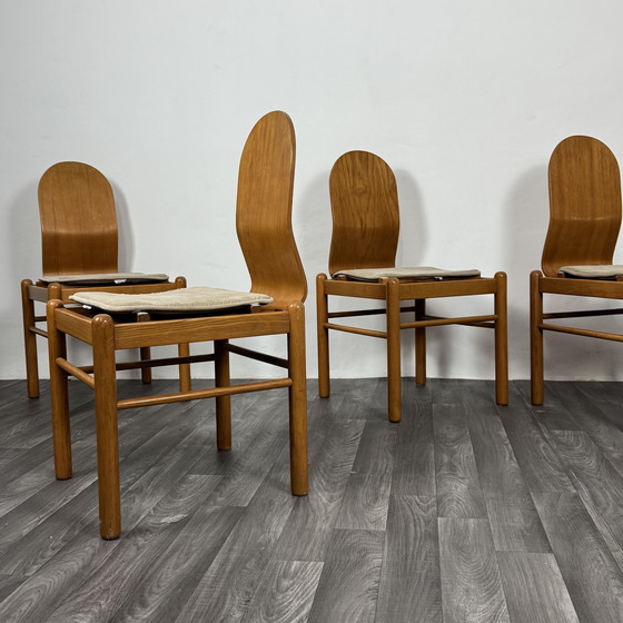 Image 1 of Set of 4 Mid-Century Scandinavian Dining Chairs from the 1970s