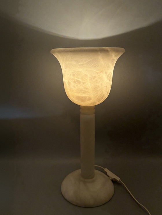 Image 1 of Elegante lampada da tavolo in alabastro di A. Santa Rita