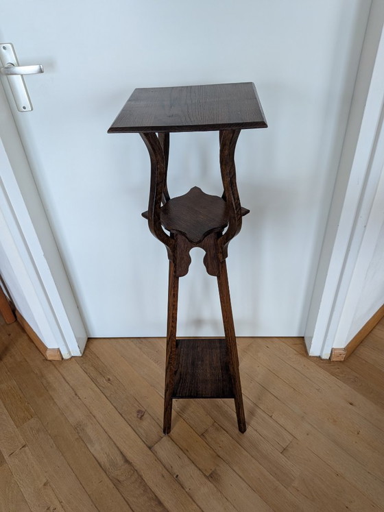 Porte-plantes, piédestal, Art Nouveau – Bois (photo 8 of 17)