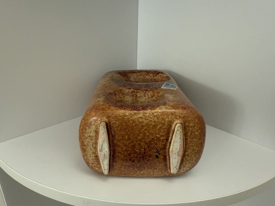 Image 1 of Jarrón de cerámica italiano icónico de mediados de siglo Bertoncello con agujeros