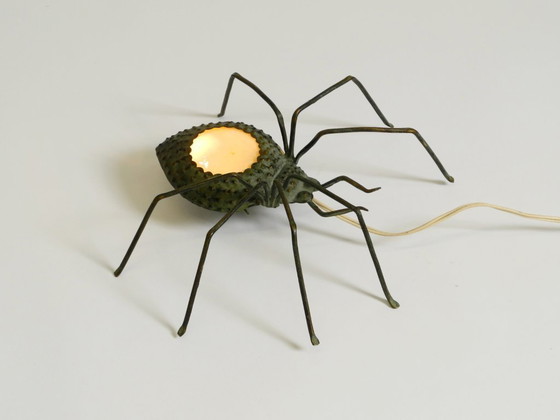 Image 1 of Bellissima lampada da parete italiana "Spider" in stile Mid-Century Modern realizzata in metallo