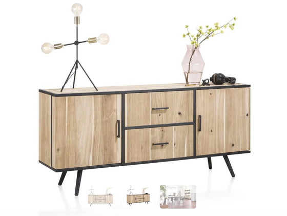 Credenza Xooon Kinna 220 cm — Legno di tram affumicato – Credenze, Wood (photo 4 of 5)