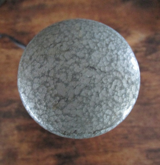 Image 1 of  Industriële lamp  jaren 50 in gegalvaniseerd staal, van het merk Nachet