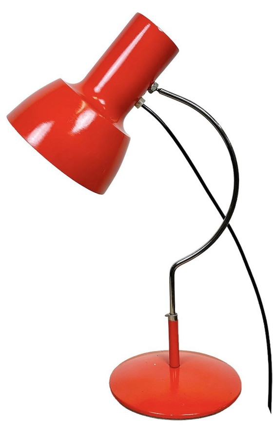 Image 1 of Lampada da tavolo rossa di Josef Hurka per Napako, anni '60