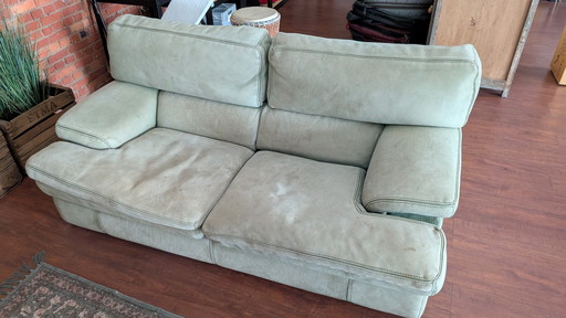 Vintage Roche Bobois 3 + 2 sièges en cuir de veau