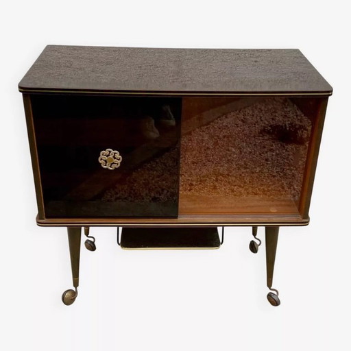 Mobile bar espositivo vintage anni '60/'70 su ruote