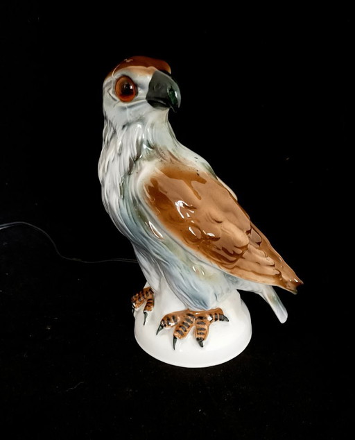 Porzellanlampe in Form eines Adlers