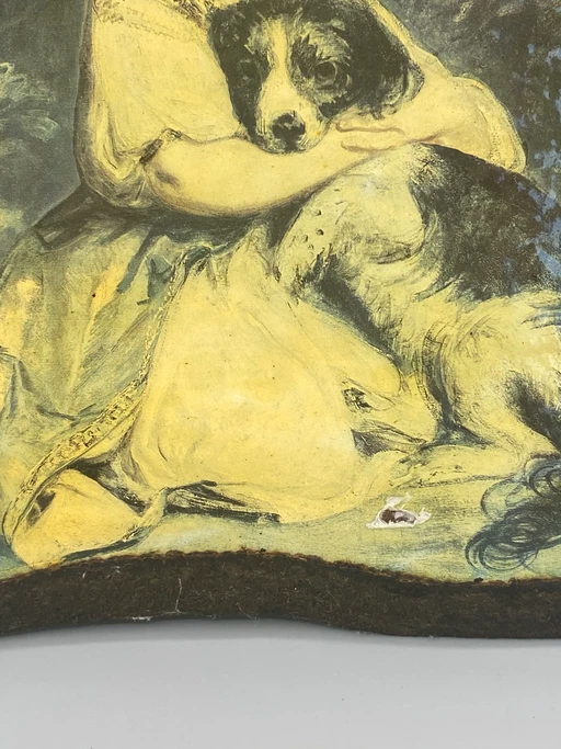 Targa commemorativa raffigurante Miss Jane Bowles e il suo cane, ispirata a Sir Joshua Reynolds. (photo 2 of 5)