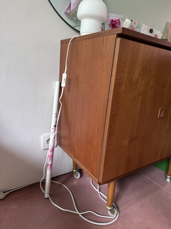 Image 1 of Vintage cabinet from the 1950s/60s, teak veneer, Scandinavian style