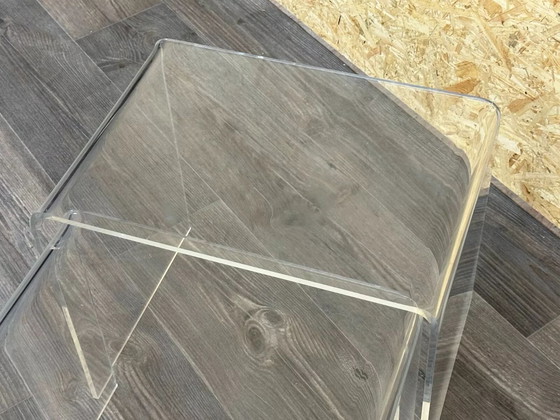 Image 1 of 60s 70s side tables Nesting Tables Acrylic Plastic Space Age Design