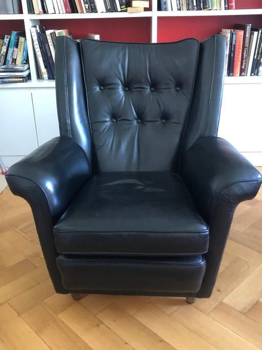 Ledersessel – fauteuils, Leather, Wood