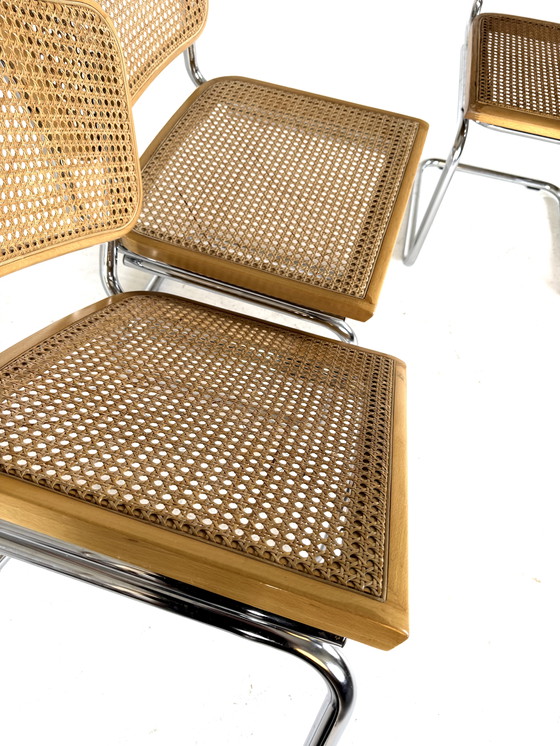 Image 1 of 4x vintage Cesca eetkamerstoel, Italië ‘70