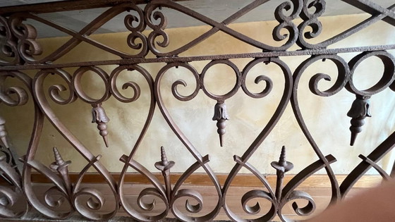 Image 1 of Balcony railing console, late 19th century, with grey marble top