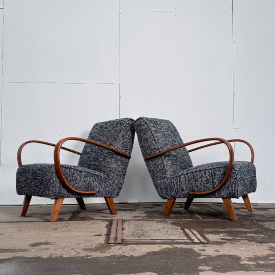 Image 1 of Coppia di poltrone Jindřich Halabala tipo C per UP Závody, anni '30 — Art Déco cecoslovacco