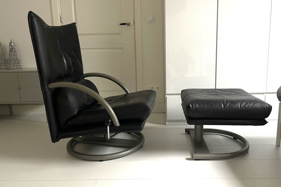 Sillón y reposapiés Rolf Benz Torino – Sillones, Leather, Metal (photo 4 of 15)