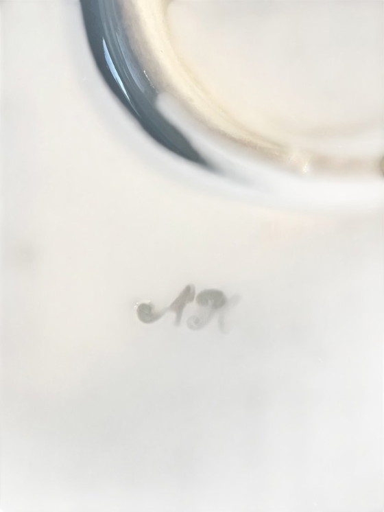 Image 1 of A.K. Kaiser porcelain vase with graceful handcrafted birds - courting blue tits - A masterpiece of porcelain art.