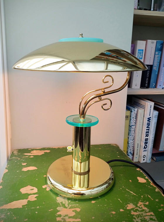 Image 1 of Vintage Banker's mushroom lamp