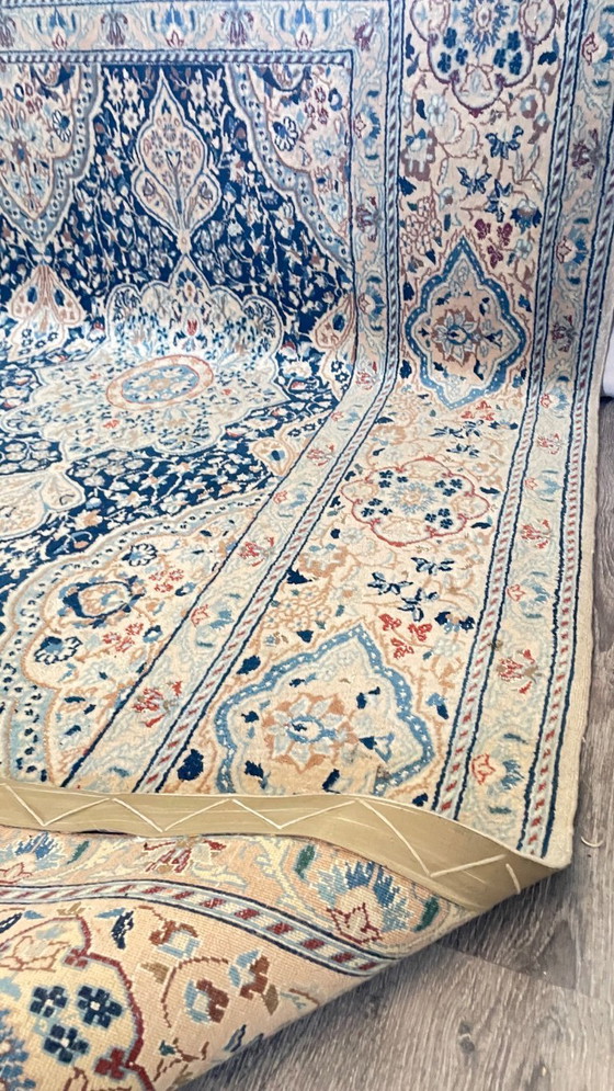 Image 1 of Tapis persan Nain en soie avec certificat