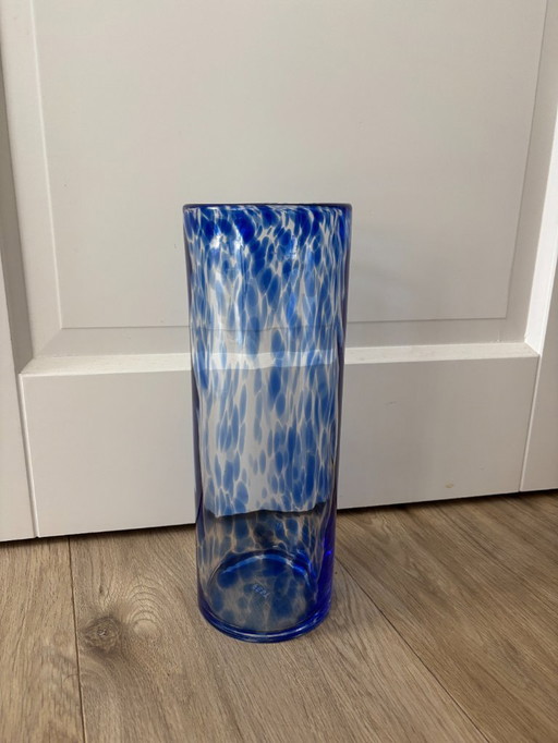Vase en verre tacheté FEST H33cm