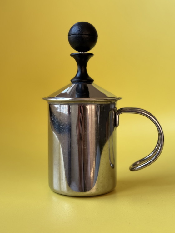 Image 1 of Italian Design Milk Frother Inox Stainless Steel- Postmodern Design