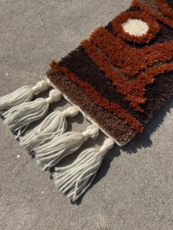 Image 1 of Boho wollen wandtapijt uit de jaren 70