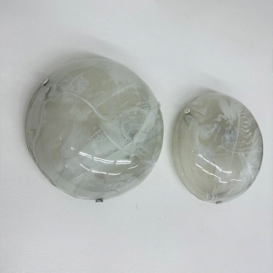 Image 1 of Paire d'encastrés hillebrand en verre de Murano, 1970