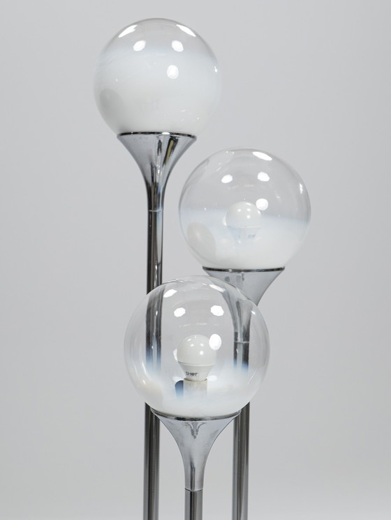 Image 1 of Drieglobbige vloerlamp van Targetti, Italië 1970