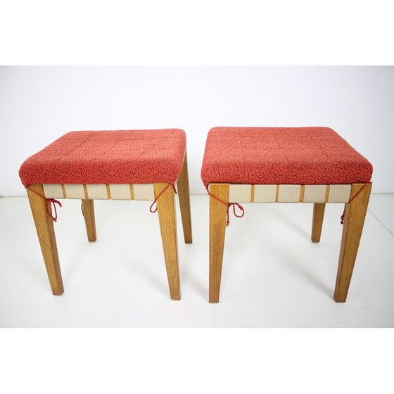 Image 1 of Pair of Mid-century Stools czechoslovakia 1950s