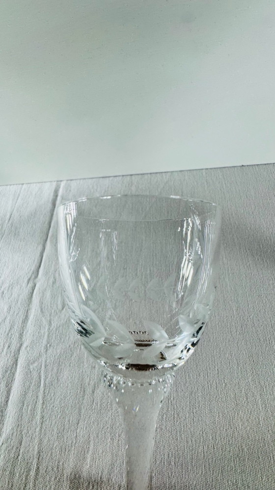 Set da liquore Art Déco antico in cristallo al piombo: Caraffa con 5 bicchieri (ca. 1920), Bicchieri e caraffe (foto 8 di 11)
