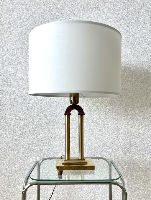 Vintage Brass Table Lamp – Hollywood Regency Style