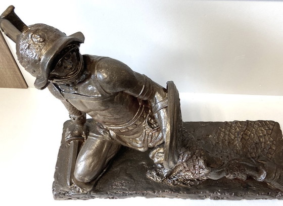 Image 1 of Ungewöhnliche Skulptur, signiert von WILLIAM MAROTTA, Original aus den USA von 1969, Gladiator