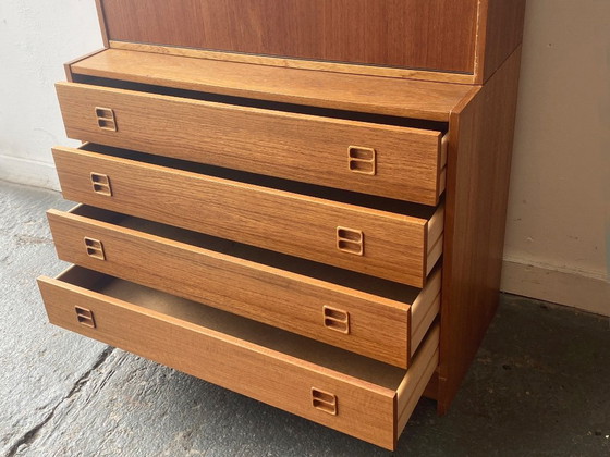 Image 1 of 1960 Mid-century moderne modulaire teakhouten wandkast door Sejling Skabe, Denemarken