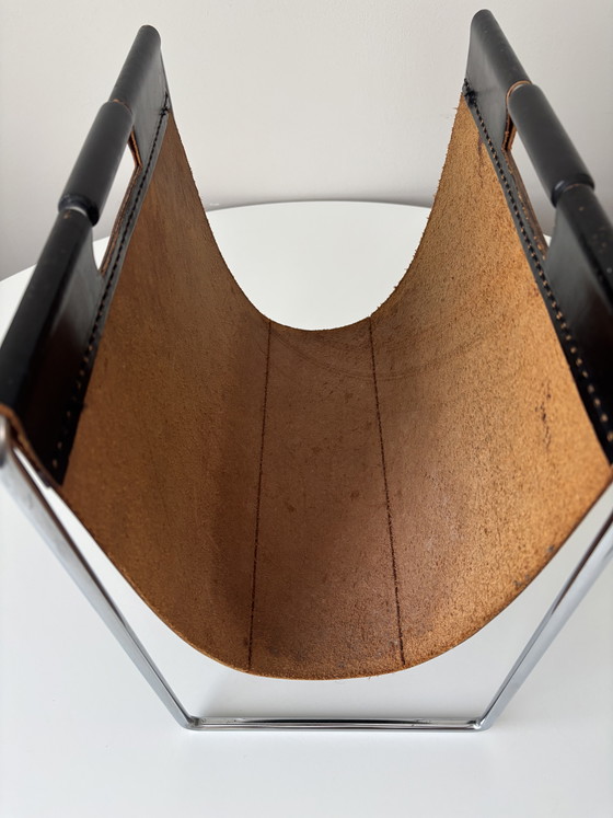Image 1 of Porte-revues en cuir Dadime/Brabantia 1970