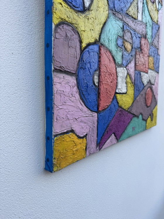 Colorful Geometric Abstract Painting – Paintings & Drawings, Canvas (photo 11 of 13)