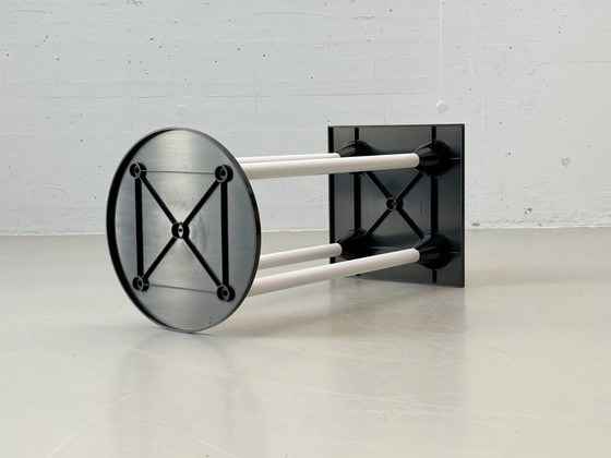 Image 1 of Set consisting of a standing table model 4581 with two Polo bar stools by Anna Castelli Ferrieri for Kartell, Italy, 1980s