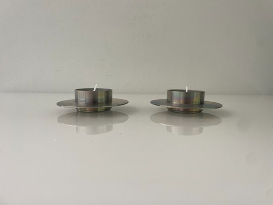 Image 1 of Set di 2 portacandele ZACK in acciaio inox – Design tedesco