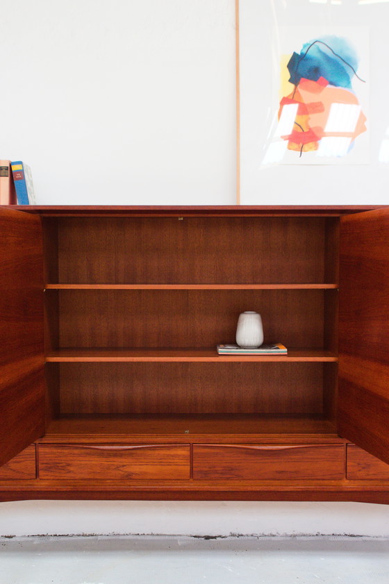 Image 1 of Vintage Teak Highboard Sideboard Midcentury Danish
