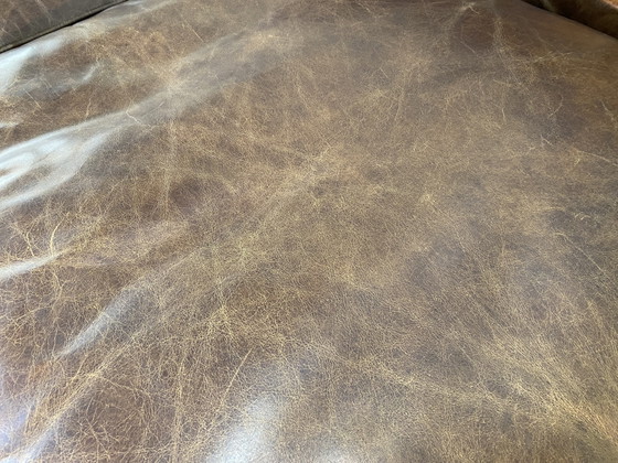 Mega XXXL Chesterfield Sofa Cognac Cigars Mint Condition – Leather, Wood (photo 7 of 11)