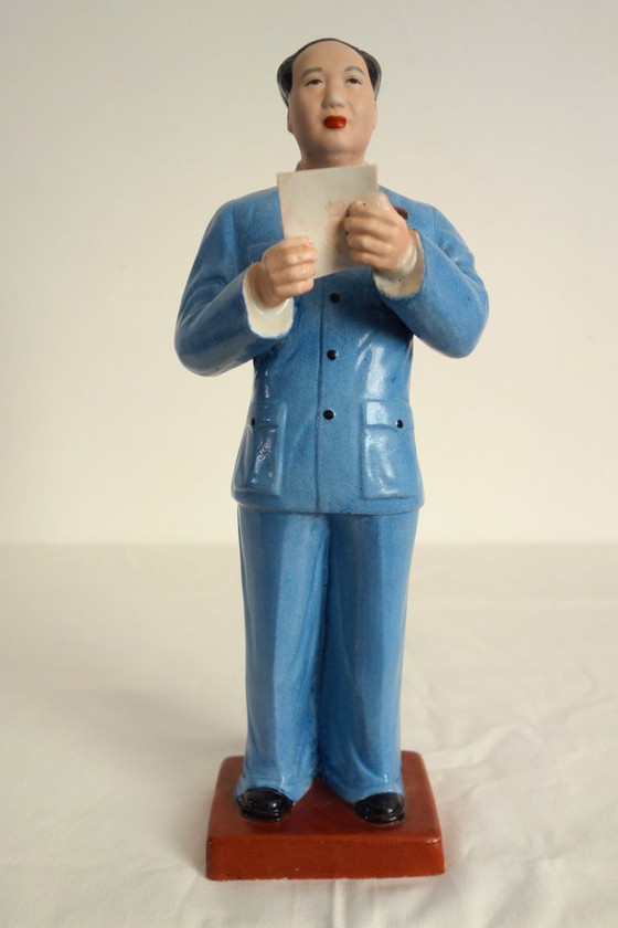Image 1 of Porzellanfigur von Mao Zedong, Kulturrevolution