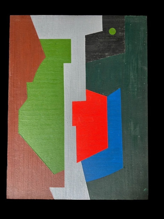 Image 1 of huile sur panneau double face 