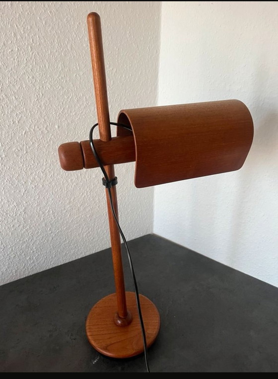 Image 1 of Mid-Century Temde Table Lamp – Teak Wood – Vintage 60s/70s